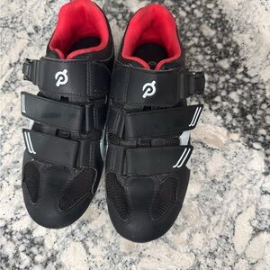 Used, gently Peloton Black and Red Athletic Shoes size 38